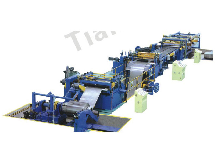 Uncoiling, leveling, cutting, palletizing production line 