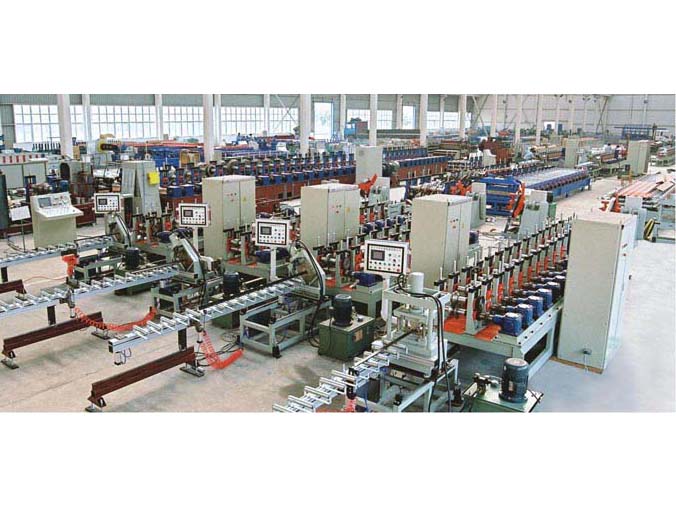 Metal packing steel cold bending forming production line 