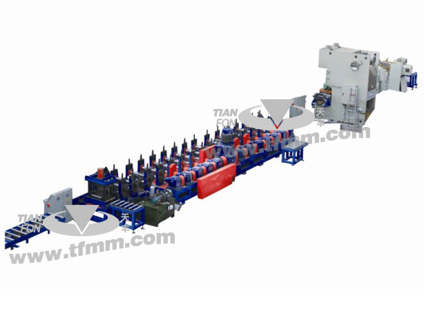 TF buildings, storage use C60-250 profile punching steel springboard cold bending molding line 